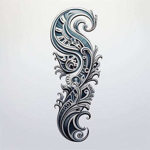 Tattoo designs for arms and legs, dayak art style