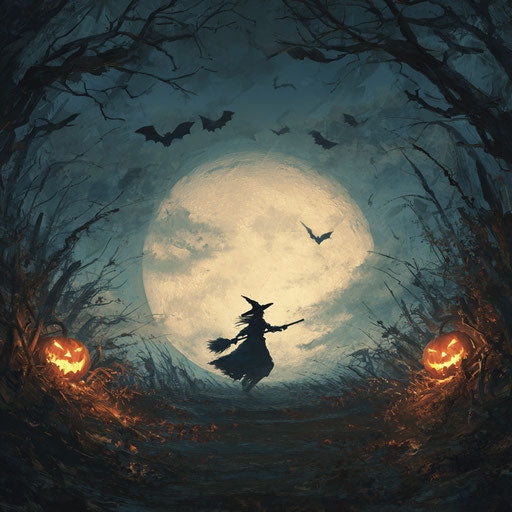 A Mysterious Night Scene Illuminated by the Moon