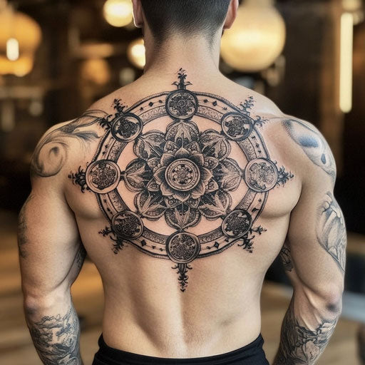 Mandala Tattoo Men Tattoo Art Set