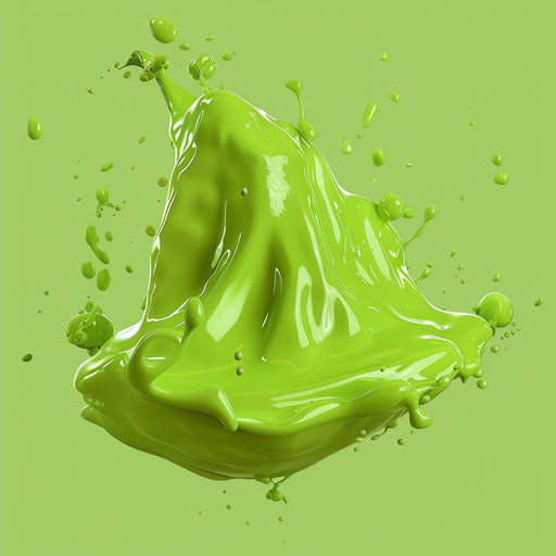 Realistic slime clipart with random color background