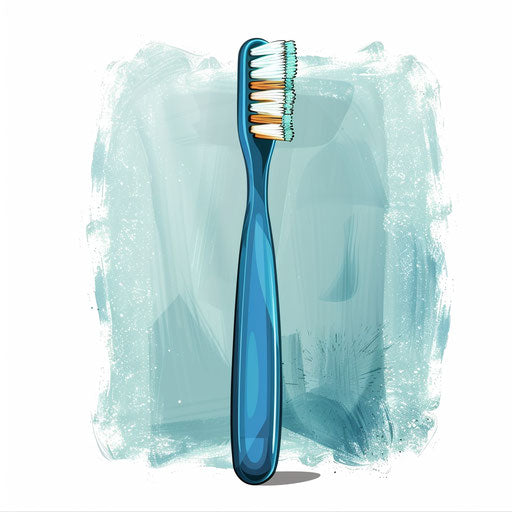 Realistic tooth brushing illustration on white background