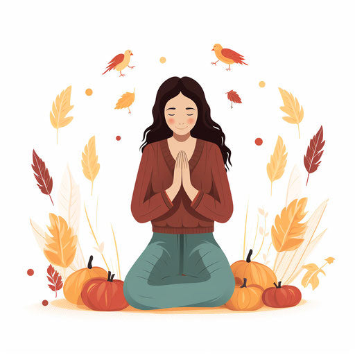 Minimalist illustration of gratitude on white background