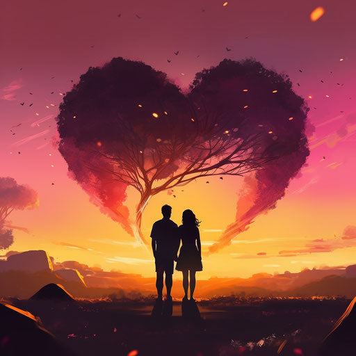 Emotional captivating love at first sight of the heart