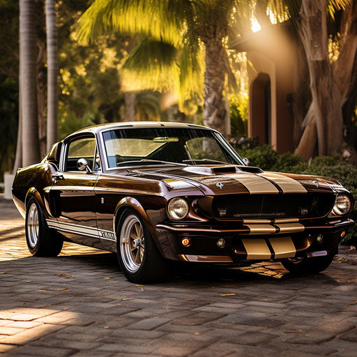 Classic car in brown color