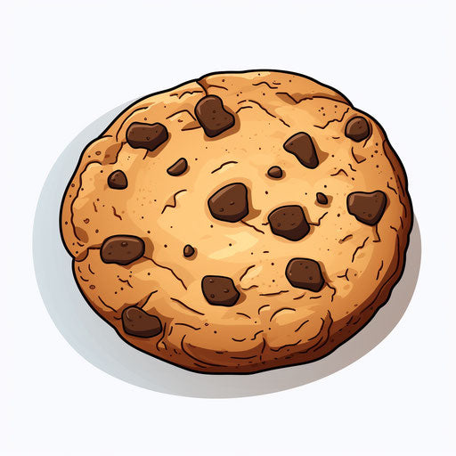 Minimalist style cookie clipart on white background