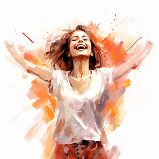 Joy clipart in the style of Impressionistic Art