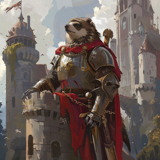 A lazy knight in shiny armor, on a slow quest to save a royal from a towering castle.