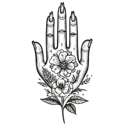 Mandala Hand Tattoo Tattoo Sketch Set