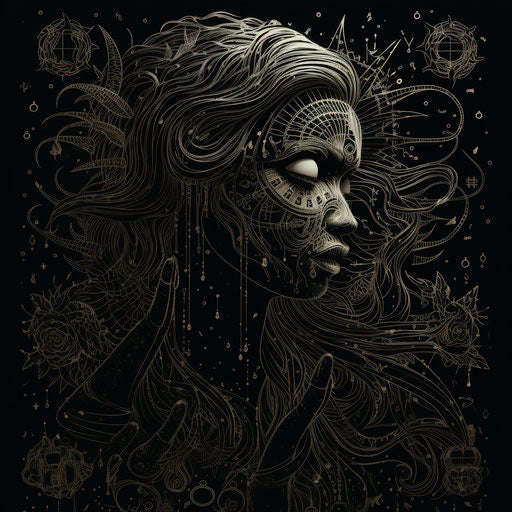 Black WhatsApp DP with Etching Style for WhatsApp Profile 1:1