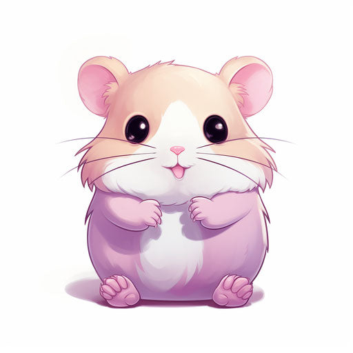 Illustration of a hamster in Pastel Colors Art style