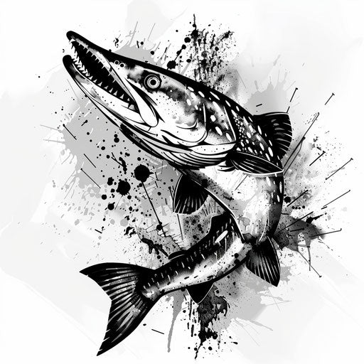 Stylized design of a pike fish with dynamic effects