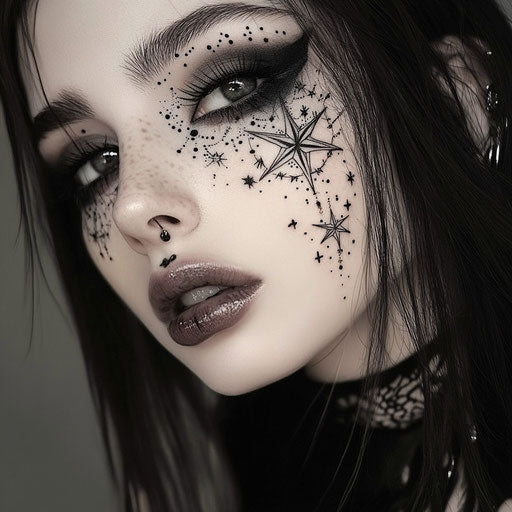 Radiant Face Tattoos For Women Tattoo Art Set