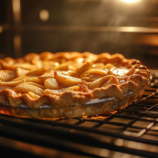 Apple pie golden brown baking