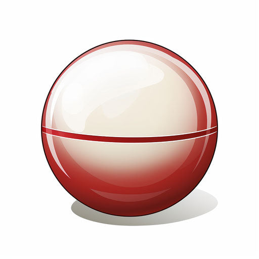 Minimalist style ball clipart, on white background