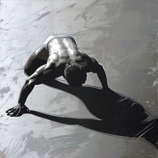 Flat, metallic silver background anchors realistic wrestling clip art, featuring glossy effects and high-resolution clarity