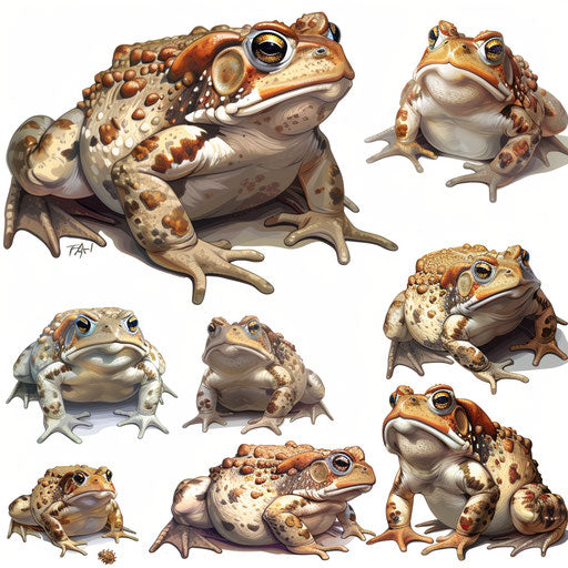 Toad clipart in a photo realistic style against a white background