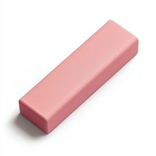3D eraser in photo realistic style on flat white background
