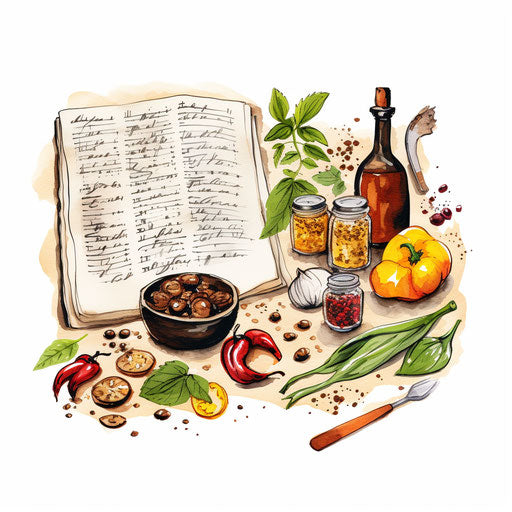 Artistic illustration in chiaroscuro style on white