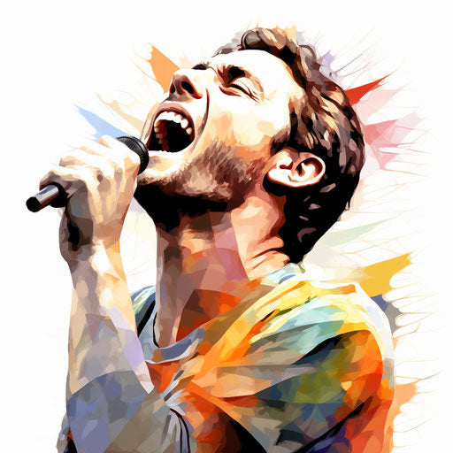 Singing cartoon in the style of oil painting