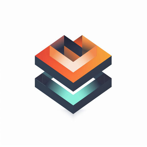 Geometric vectorstock logo with bold shapes on white background