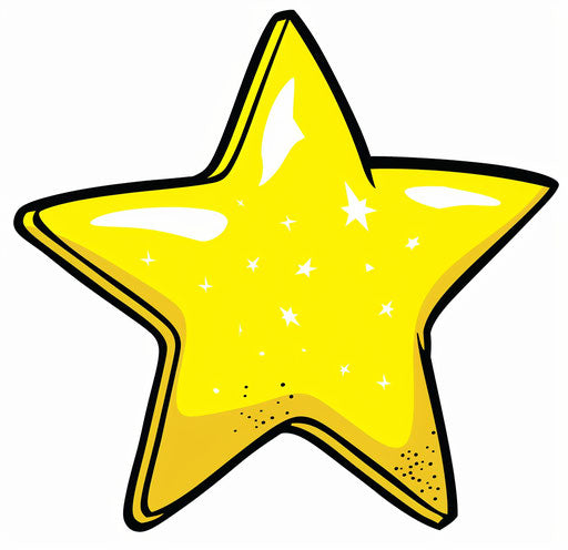 Yellow star clipart jpg, in the style of perceptual, genre defying 28:27