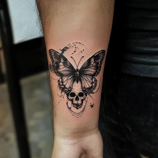 Skull Butterfly Tattoo Tattoo Art Set