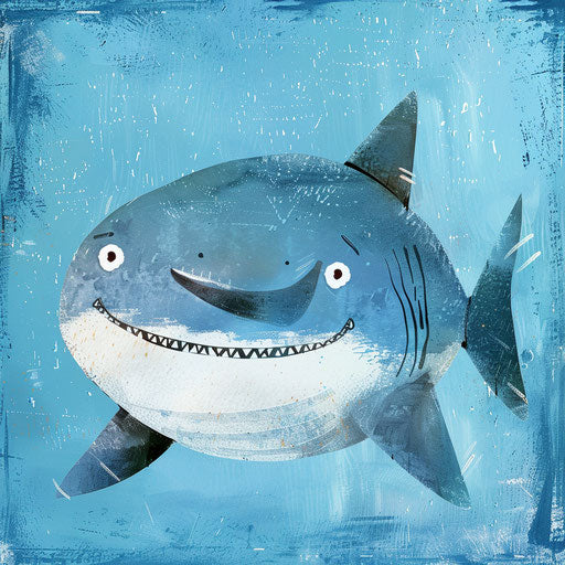 A charming shark for kids