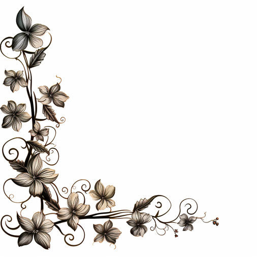 Border clipart in the style of Chiaroscuro Art, on a white background