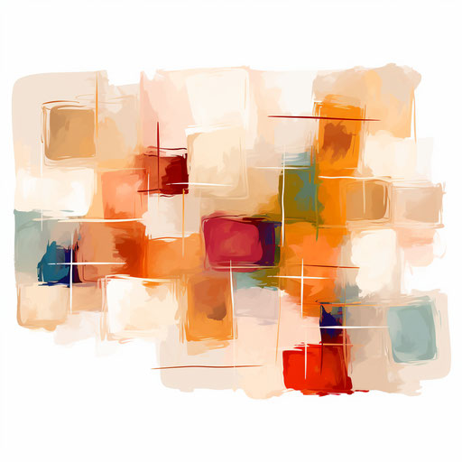 Rectangle clipart in the style of Oil painting, on a white background