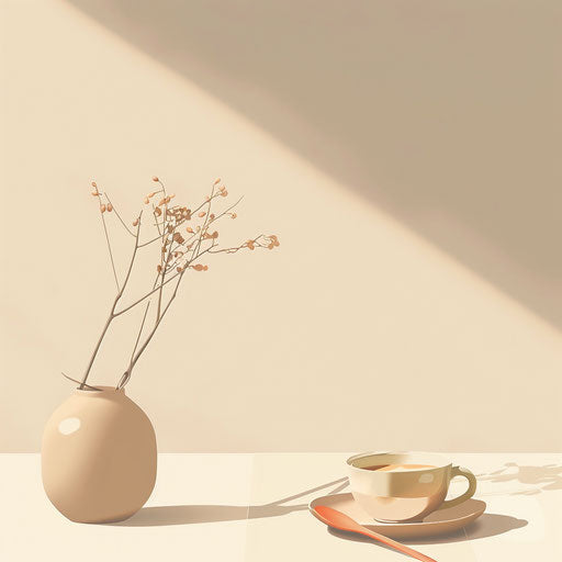 Food in realistic illustration on flat cream background