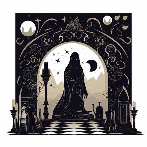 Mat clipart in the style of Chiaroscuro Art, on a white background