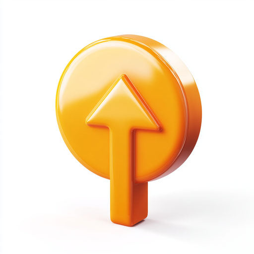 Realistic upload icon, high resolution, isolated