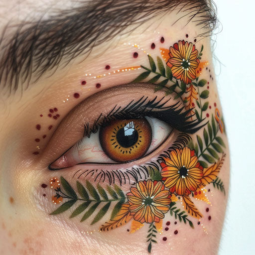 Floral design around the eye, Guy Aitchison style
