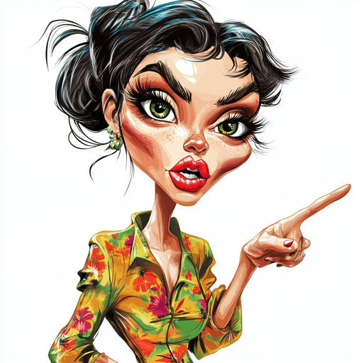 Corporate Lady Caricature Clipart Packages for Branding