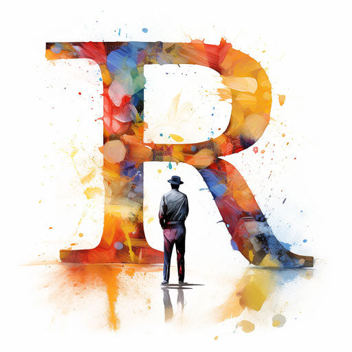 Phonics clipart in the style of Impressionistic Art, on a white background