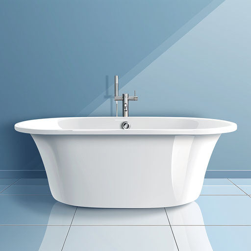 Bathtub clipart with flat background, glossy finish