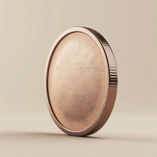 Coin clipart in photo realistic style with a flat random background