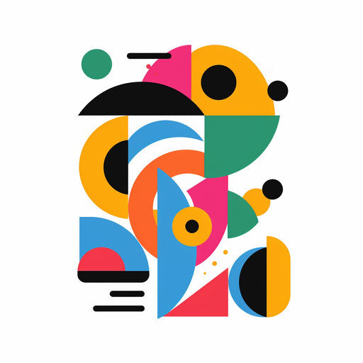 Playful logo with bright colors and fun shapes