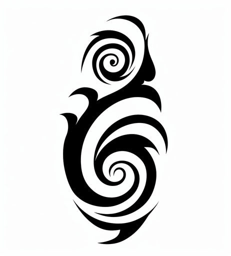 Free tribal design logo for tattoo ideas on white background