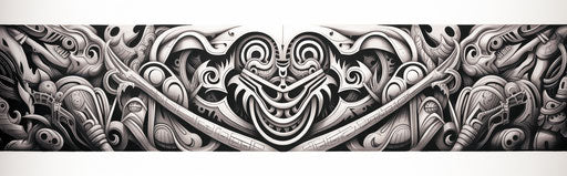 Black and white drawing in art deco style, Papua New Guinea art, grand architecture