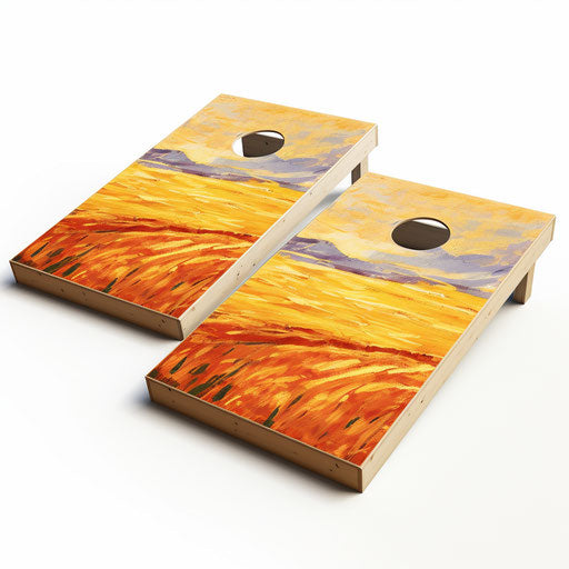 Cornhole clipart in the style of oil painting