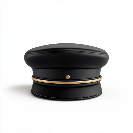 3D Chauffeur Hat on flat white background
