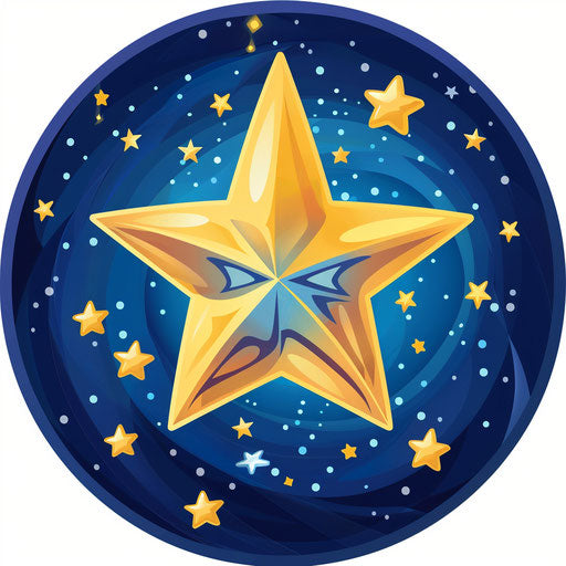 Free star in the starry night or light