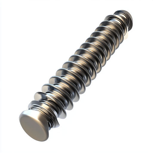 3D screw in photorealistic style with flat white background, isolated clipart