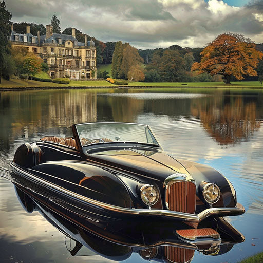 The 1954 Bentley R Type Continental as a floating boat car