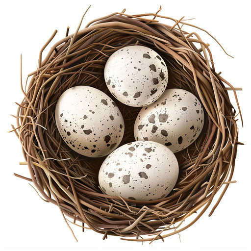 Nest clipart in photorealistic style on flat white backdrop