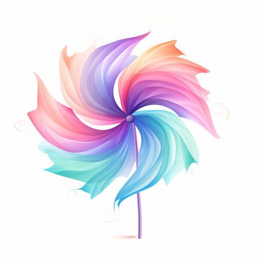Wind clipart in the style of Pastel Colors Art, on a white background