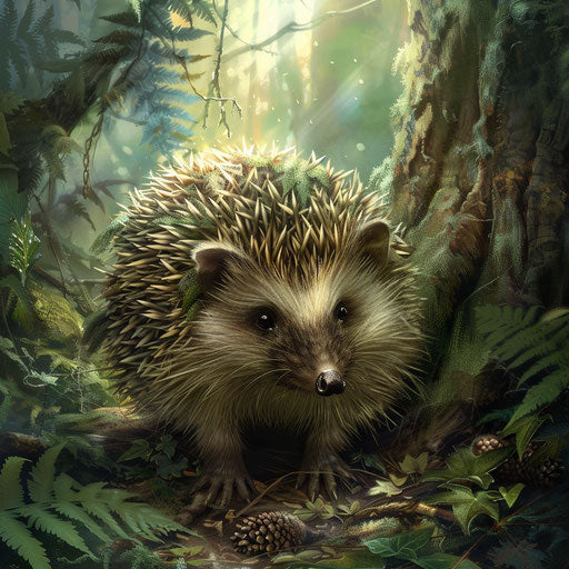 Hedgehog in the ancient forest