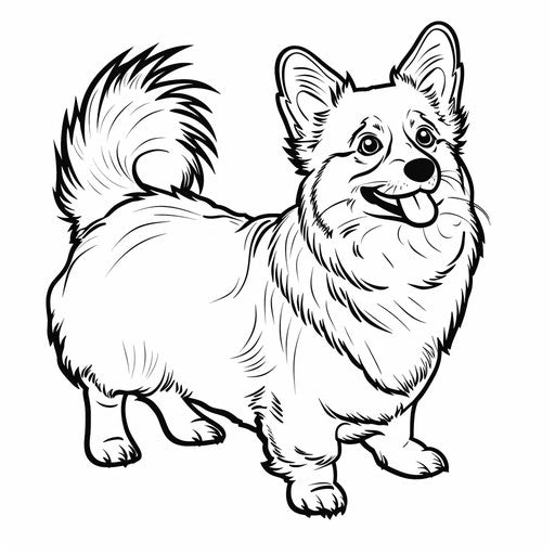 A corgi wagging its tail