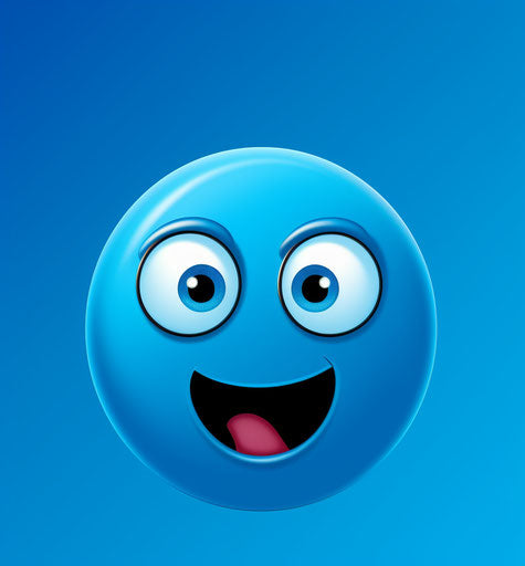 Emotion on blue background, Indian pop culture style, meme art